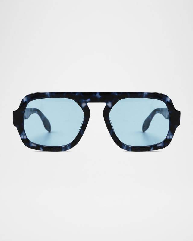 Jane Tortoise Acetate Aviator Sunglasses